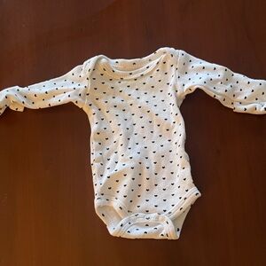 Hudson Baby White and Black Heart Bodysuit